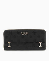 Guess Zarela Slg Large Zip Around Cüzdan Black Logo