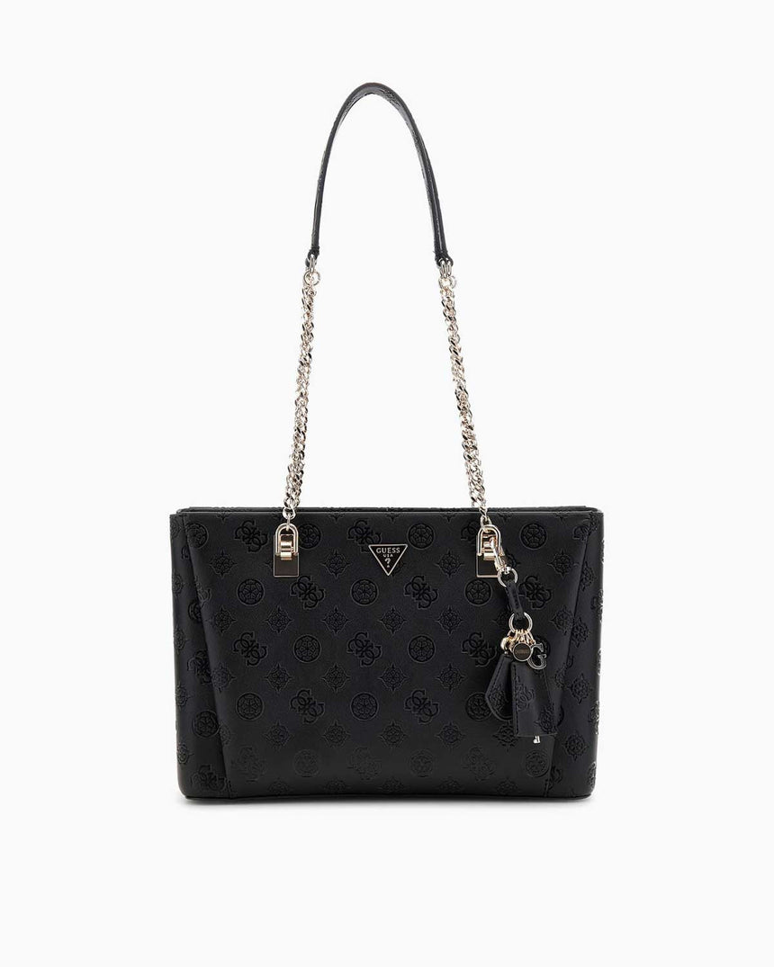 Guess Tisha 3 Kadın El Çantası Black Logo
