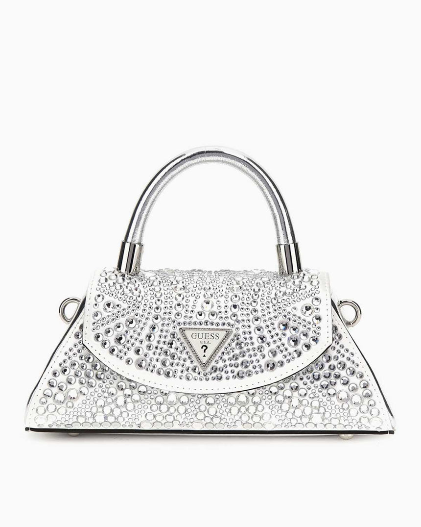 Guess Beauvoir Handle Zincir Detaylı El Çantası Silver