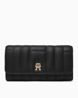 Tommy Hilfiger Feminine Kapaklı Kadın Cüzdan Black