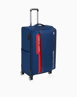 Us Polo Assn Şerit Detaylı Büyük Boy Kumaş Valiz Lacivert