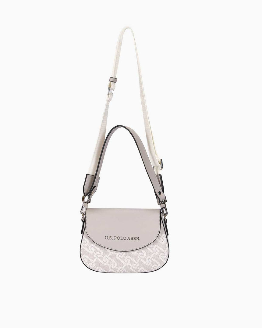 Us Polo Assn Çapraz Askılı Çanta Beyaz - Gri