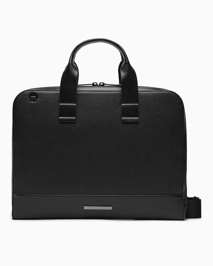 Calvin Klein Modern Bar Slim Laptop Bag Mono Black