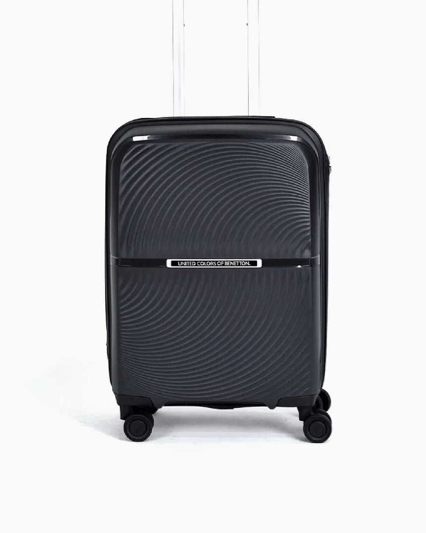 Benetton Trolley Logolu Kabin Boy Valiz Siyah