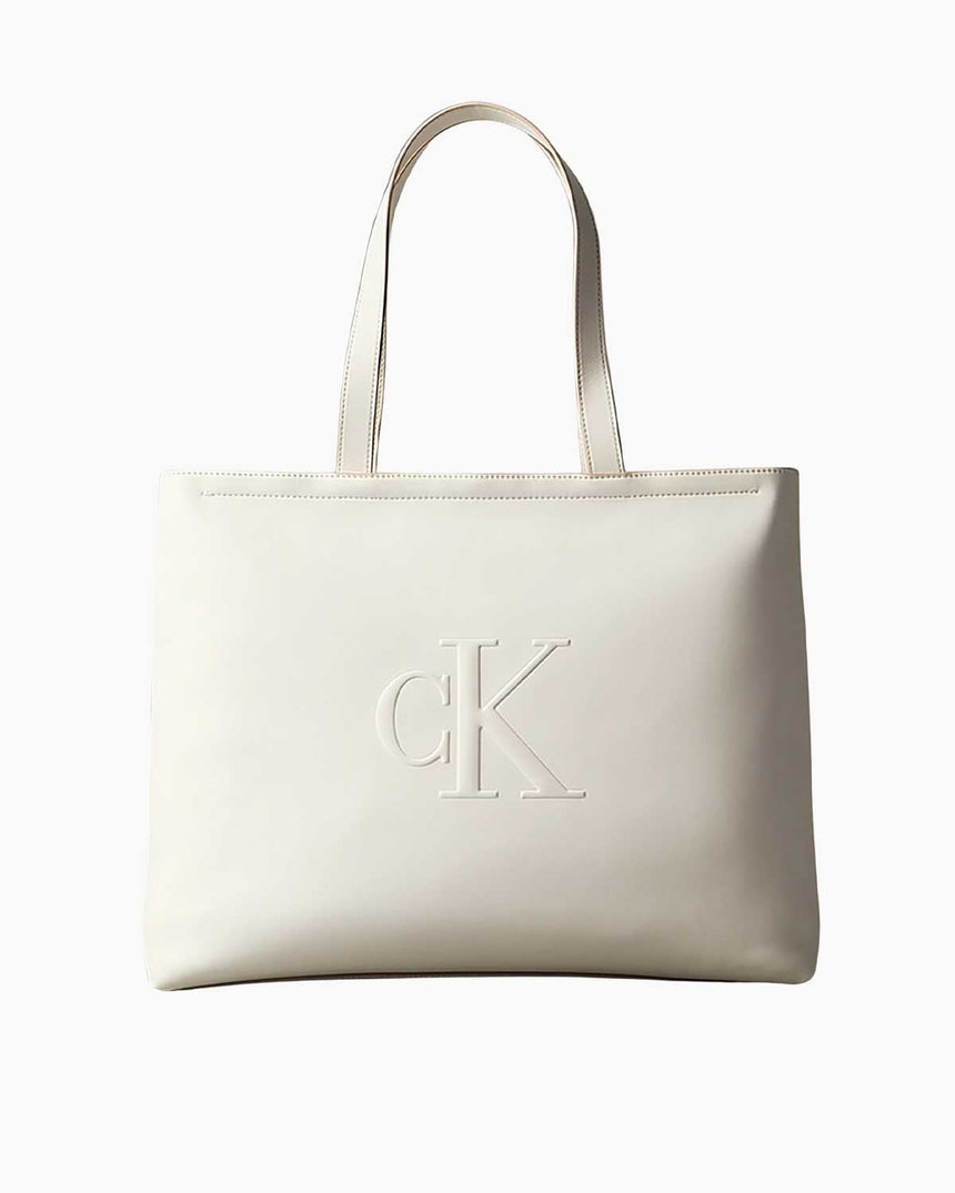 Calvin Klein Sculpted  Slim Tote El Çantası Lily White