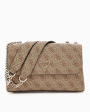 Guess Eco Erica Çıkartılabilir Askılı Kadın El Çantası Latte Logo