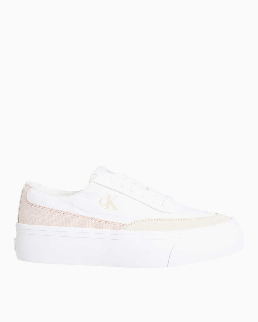Calvin Klein Vulc Flatform Kalın Taban Sneaker Bright White/Creamy