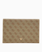 Guess Noreen Card Holder Portföy El Çantası Latte Logo