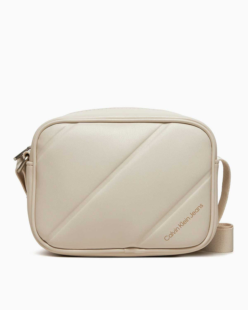 Calvin Klein Quilted Camera Bag Çapraz Askılı Çanta Beige