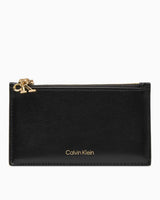 Calvin Klein Fermuarlı 6 Bölmeli Kadın Kartlık Black