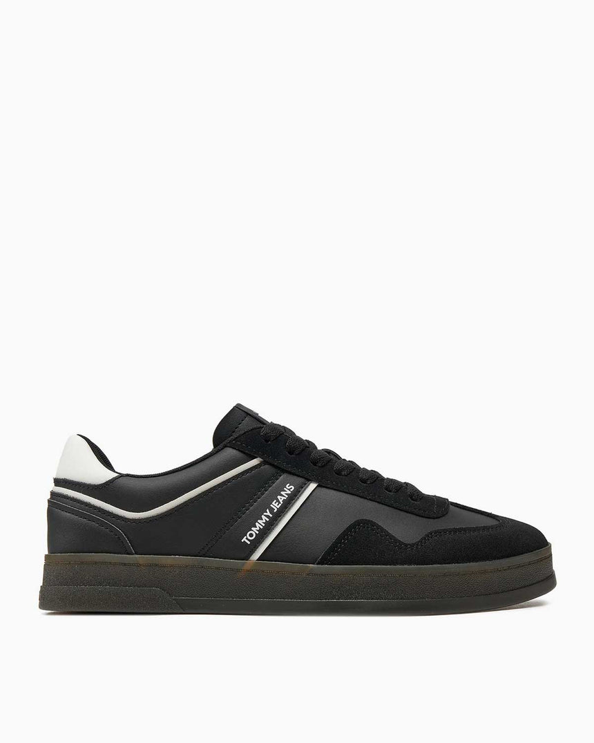 Tommy Hilfiger Leather Retro Cupsole Sneaker Black