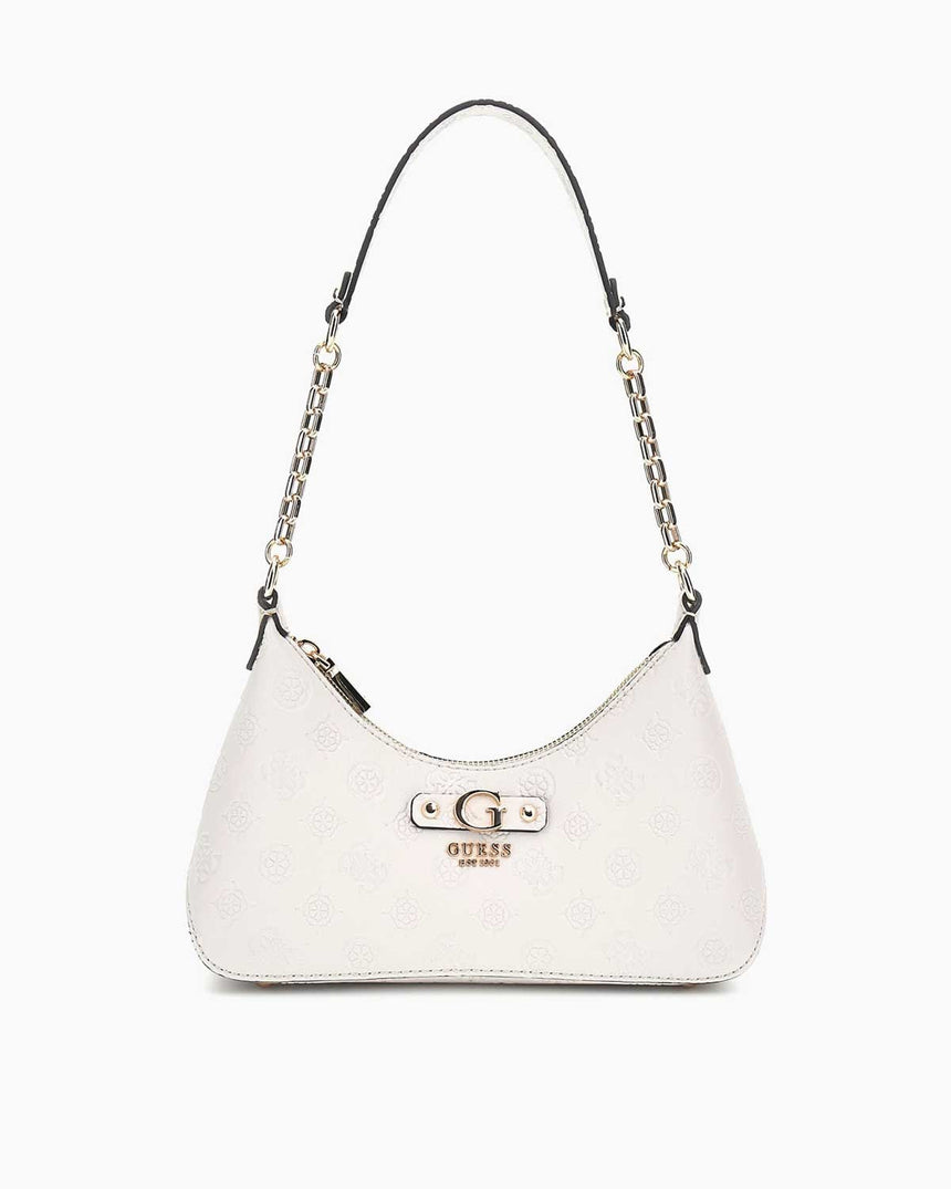 Guess Gerty Zincir Detaylı Omuz Çantası Off White