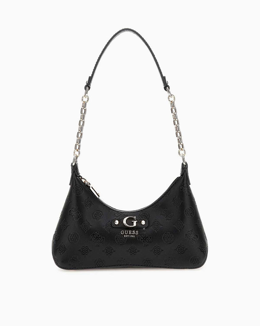 Guess Gerty Zincir Detaylı Omuz Çantası Black