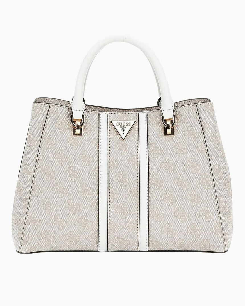 Guess Noreen Satchel Monogram El Çantası Dove Logo