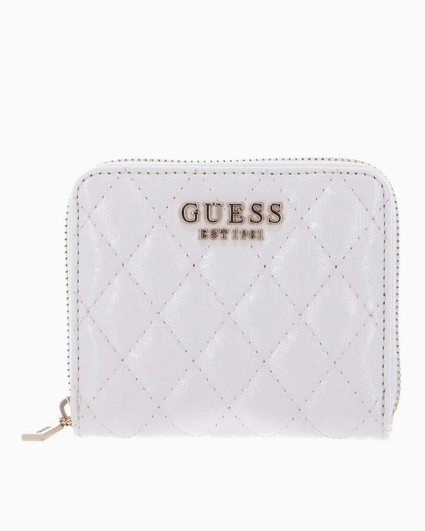 Guess Yarmilla Slg Small Zip Around Cüzdan White