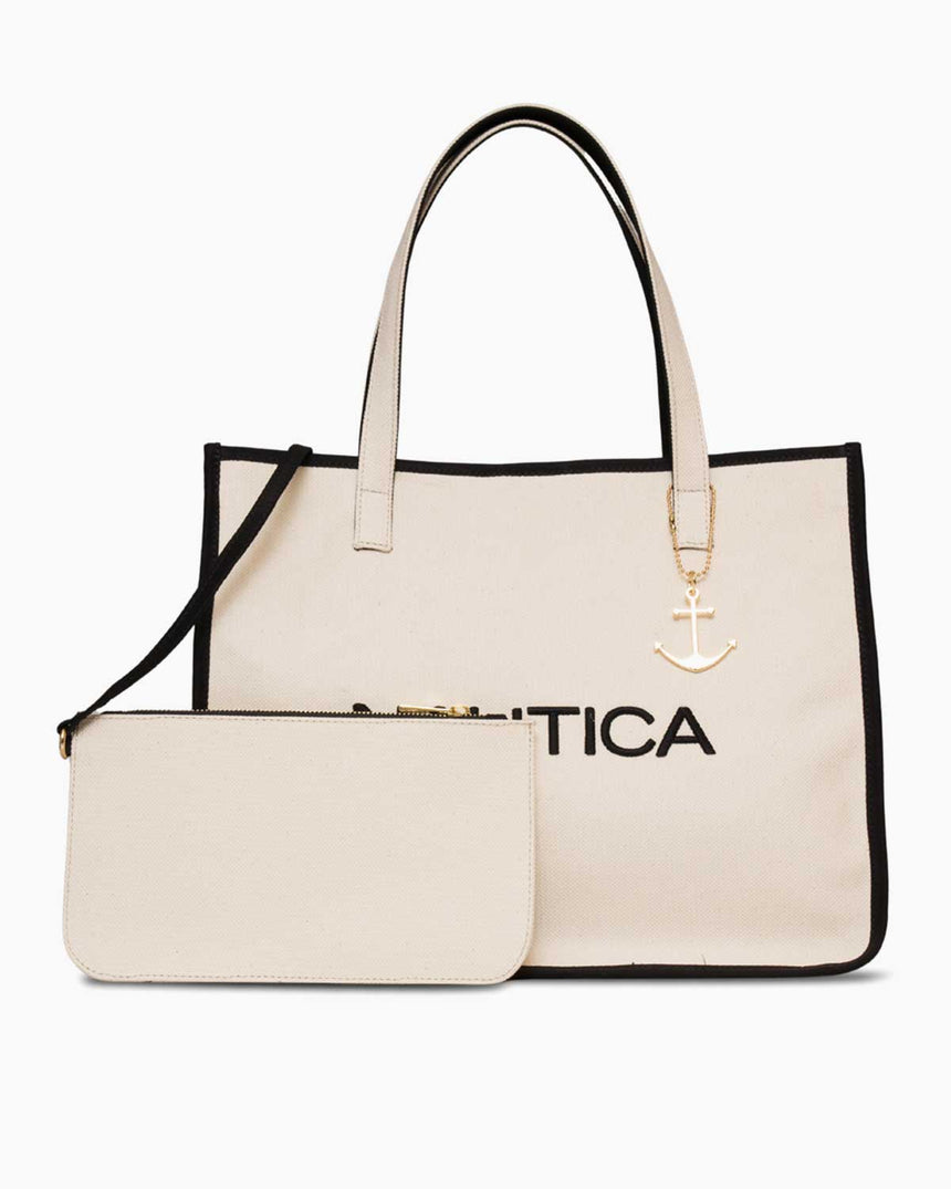 Nautica Ladies Çapraz Askılı Çanta Bej - Siyah