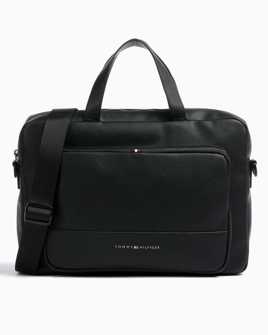 Tommy Hilfiger Essential Slim Computer Laptop Çantası Siyah