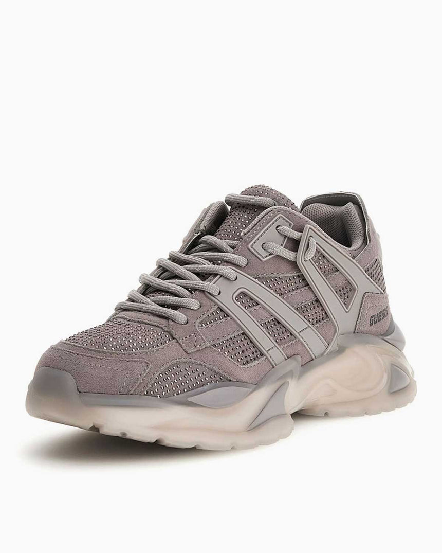Guess Belluna Nubuk Deri Detaylı Sneakers Grey