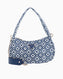 Guess Rianee Hobo Desenli Omuz Çantası Blue