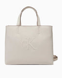 Calvin Klein Kabartmalı Mini Tote Kadın El Çantası Lily White