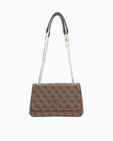 Guess Noelle Convertible Satchel Çapraz Askılı Çanta Latte Logo / Brown