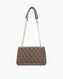 Guess Noelle Convertible Satchel Çapraz Askılı Çanta Latte Logo / Brown
