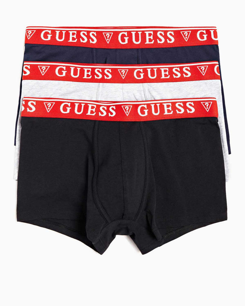 Guess Brian Hero Trunk 3'lü Boxer Grey Melange Mix