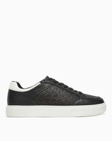 Calvin Klein Düz Taban Monogram Logo Baskılı Erkek Sneaker Ck Black/Bright White Allover