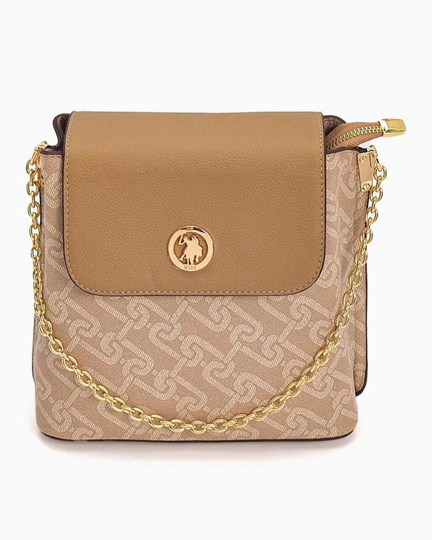 Us Polo Assn Çapraz Askılı Kadın Çantası Bej - Bej