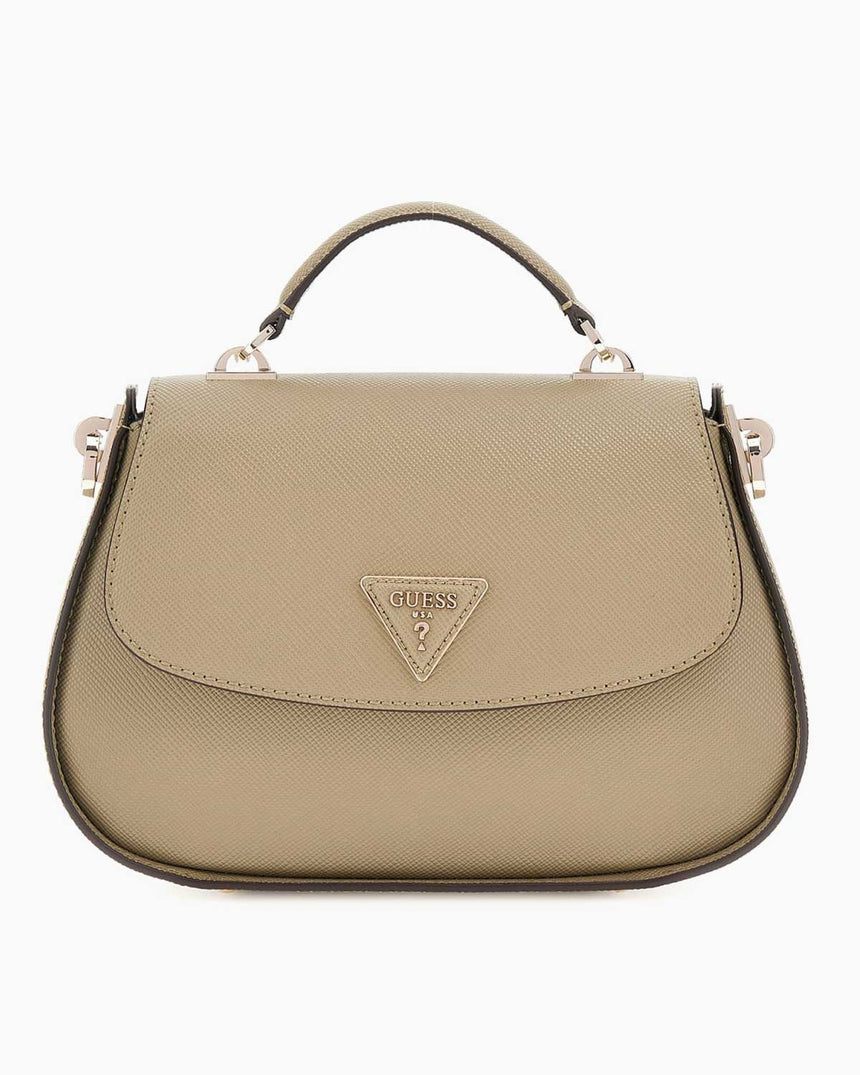 Guess Eco Jazlynn Handle Flap Kapaklı El Çantası Sage