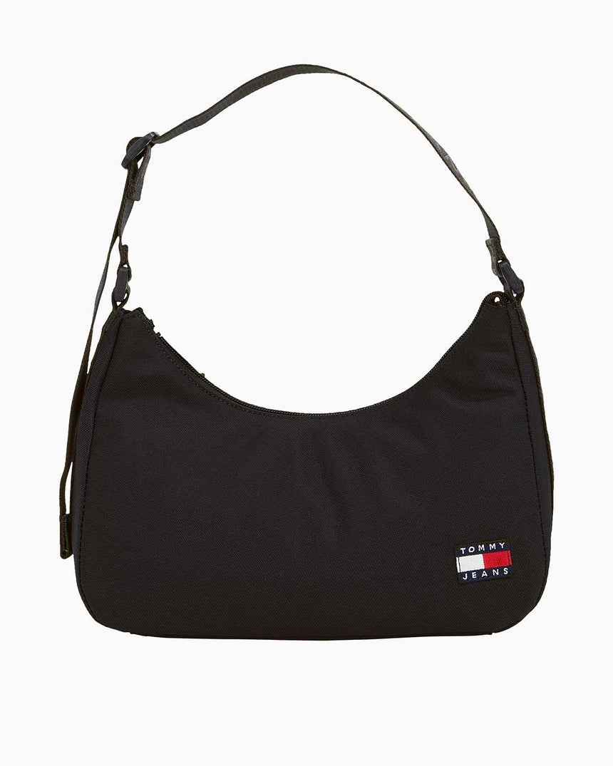 Tommy Hilfiger Essential Daily Dokuma Kumaş Omuz Çantası Black