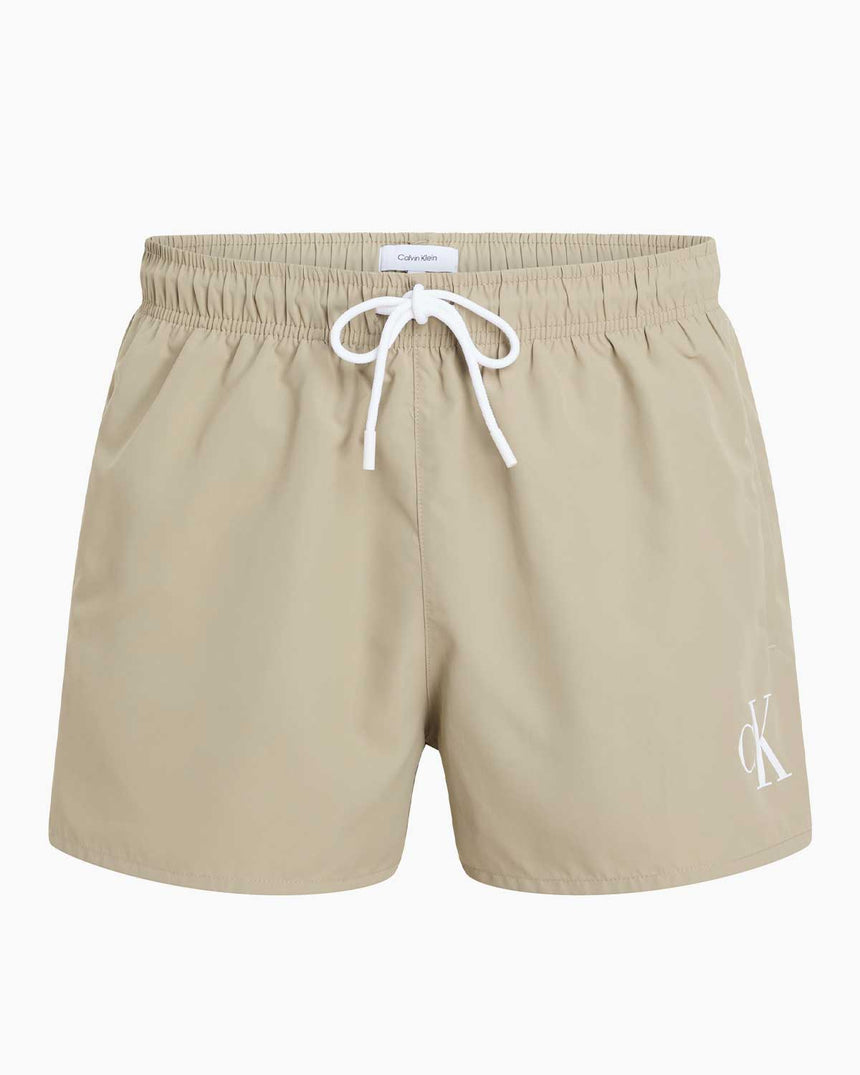 Calvin Klein Drawstring Logo Yazılı Deniz Şort Laurel Oak