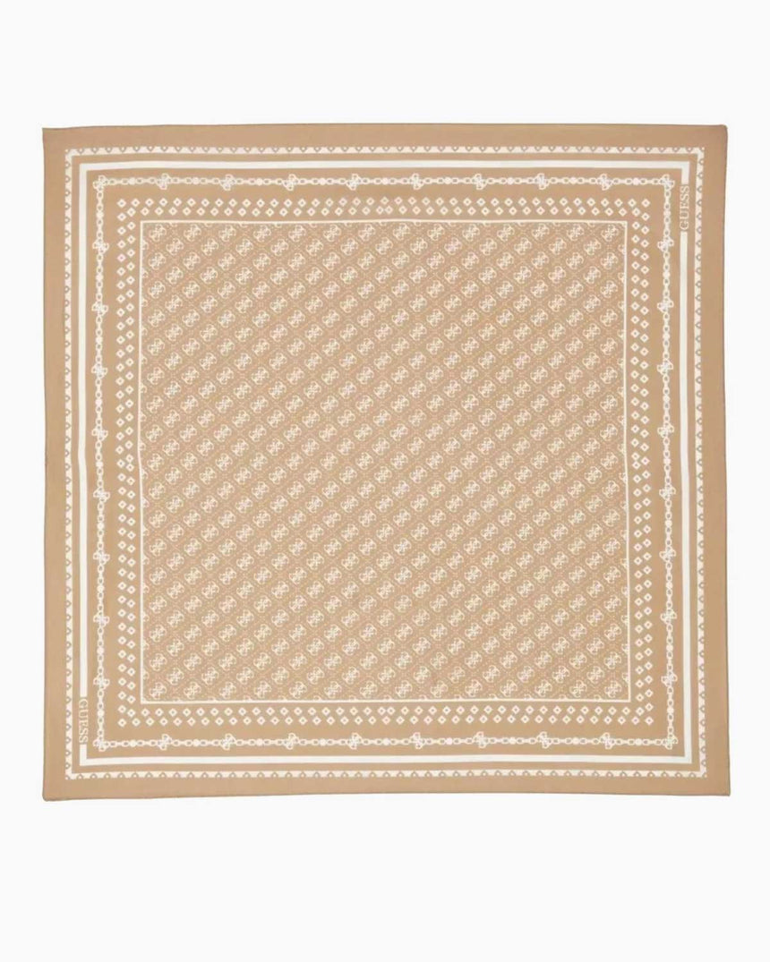 Guess Foulard Logolu Eşarp Beige