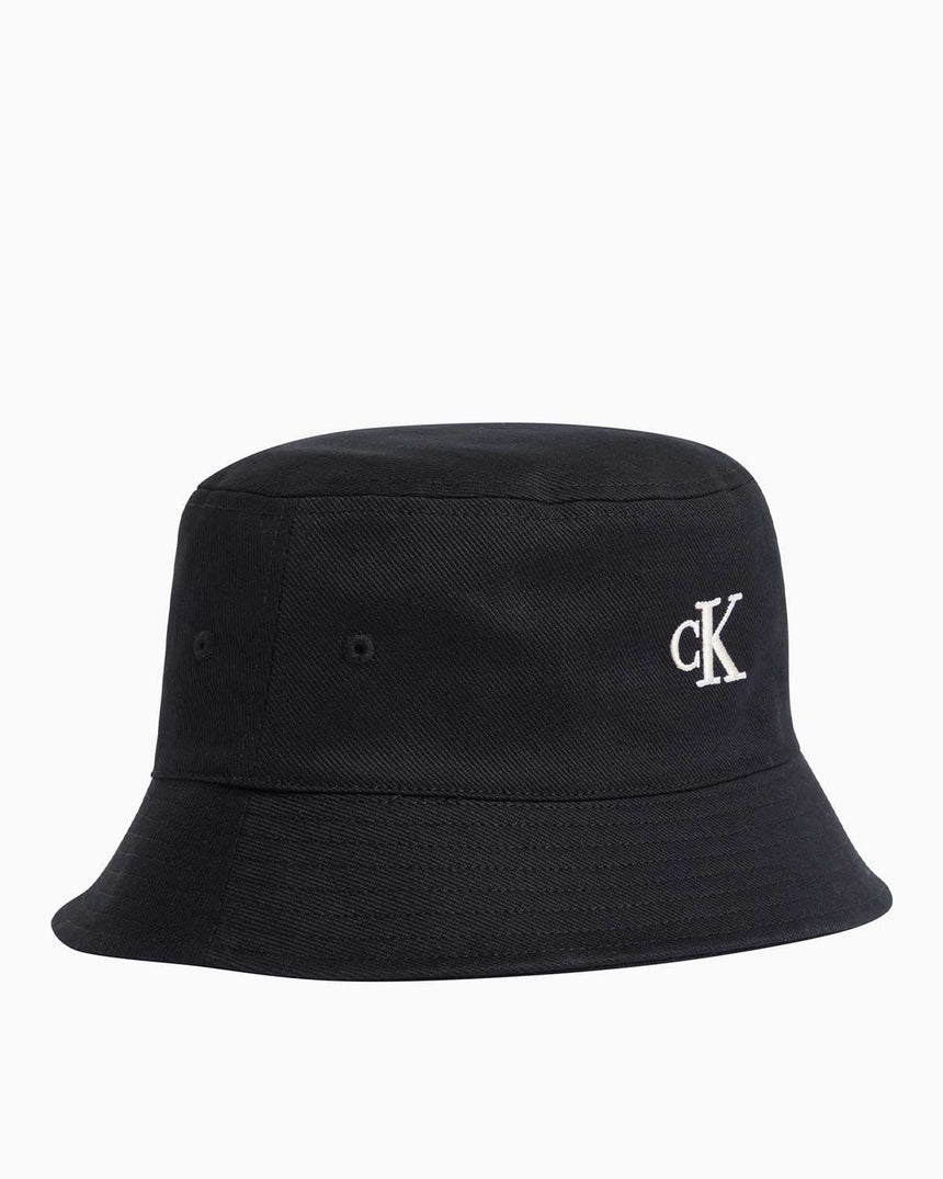 Calvin Klein Embroidered Monogram Bucket Şapka Na Black