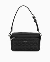 Calvin Klein Must Convertible Monogram Omuz Çantası Black Monogram Pu