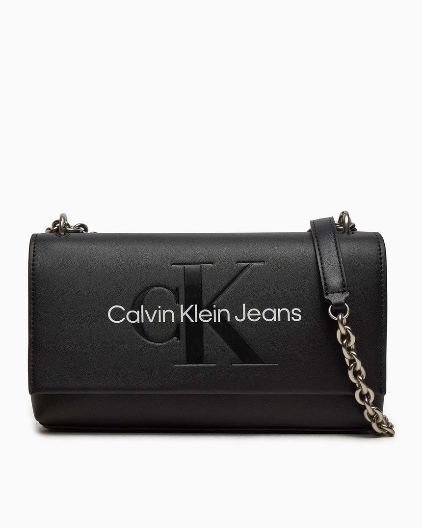Calvin Klein Sculpted Flap Omuz Çantası Black/Neutral