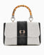 Guess Flap Canvas Small Tote El Çantası Natural / Coal Logo