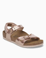 Birkenstock Rio Kids BF Electric Metallic Çift Bantlı Çocuk Sandalet Copper