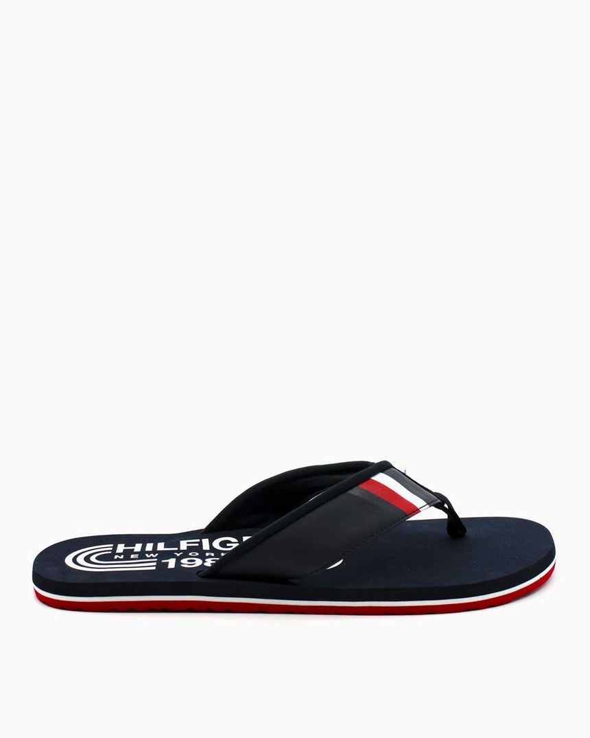 Tommy Hilfiger RWP Padded Beach Sandal Erkek Parmak Arası Terlik Desert Sky