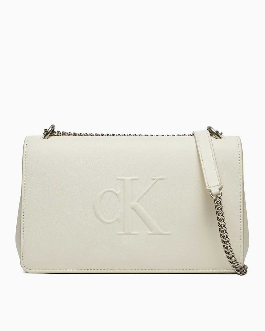 Calvin Klein Sculpted Flap Zincir Detaylı Çapraz Askılı Çanta Birch