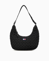 Tommy Hilfiger X-Body Kapitone Şehirli Kadın Omuz Çantası Black
