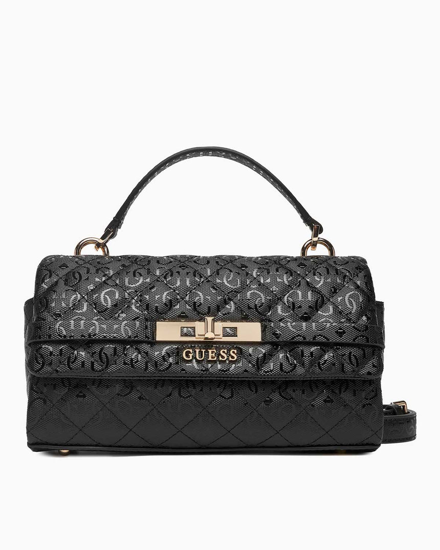 Guess Idra 4G Logolu Kapaklı Mini Kadın El Çantası Black