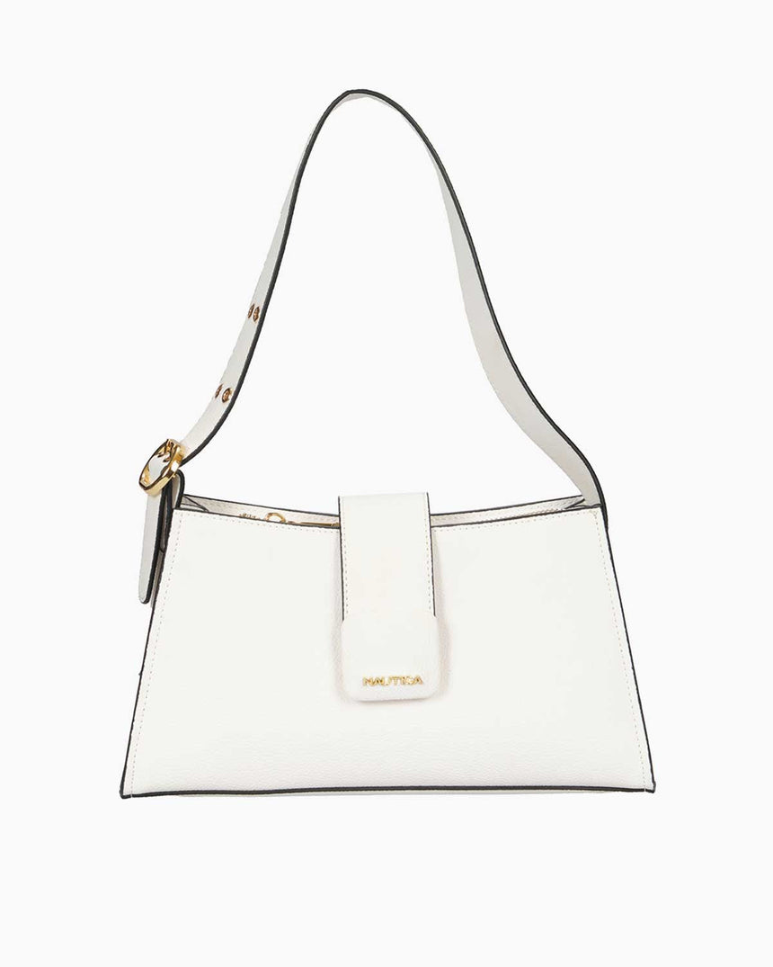 Nautica Logolu Omuz Çantası Beyaz