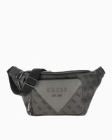 Guess Milano Monogram Baskılı Bel Çantası Gunmetal