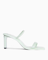 Calvin Klein Heel Mule 70mm Deri Kadın Sandalet Milky Green