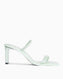 Calvin Klein Heel Mule 70mm Deri Kadın Sandalet Milky Green