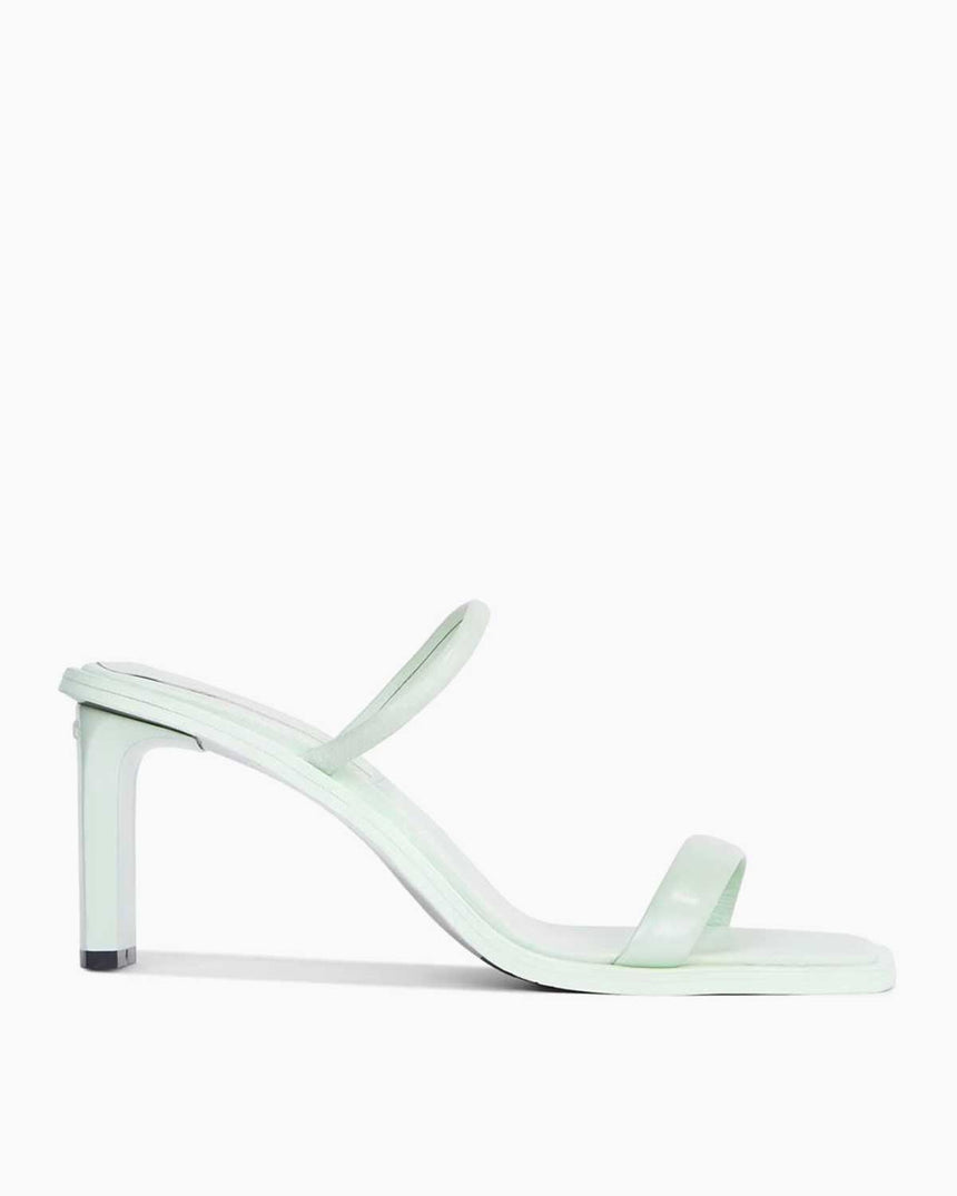 Calvin Klein Heel Mule 70mm Deri Kadın Sandalet Milky Green