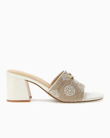 Guess Gaide Monogram Logolu Topuklu Terlik White