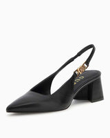Guess Zabela3 Logo Detaylı Kalın Topuklu Stiletto Black