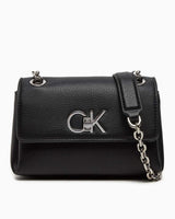 Calvin Klein Convertible Shoulder Zincir Detaylı Omuz Çantası CK Black